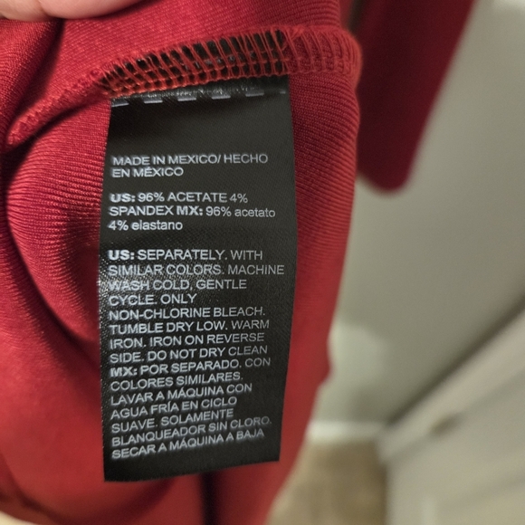 Chico's Women's Red Stretchy Cocktail Shift Dress. Size S Witchy Dark Romance - Picture 4 of 6